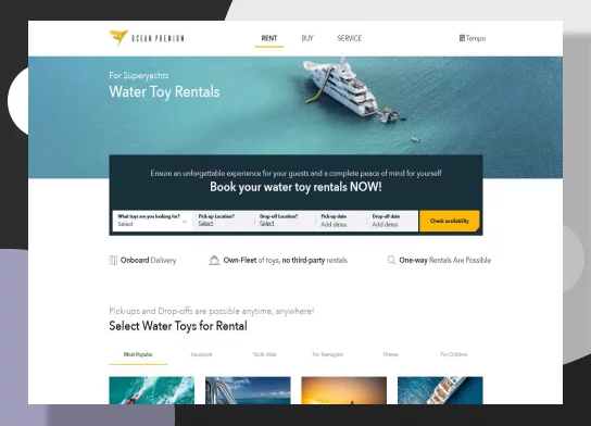 Luxus-Yacht-Vermietung Website-Transformation